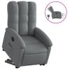 Sillón Eléctrico Reclinable Elevable De Tela Gris Oscuro Vidaxl