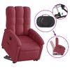 Sillón Eléctrico Reclinable Elevable De Tela Rojo Tinto Vidaxl