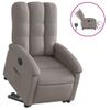 Sillón Eléctrico Reclinable Elevable De Tela Gris Taupe Vidaxl