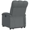 Sillón De Masaje Eléctrico Reclinable Elevable Tela Gris Oscuro Vidaxl