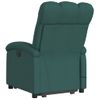 Sillón Masaje Eléctrico Reclinable Elevable Tela Verde Oscuro Vidaxl