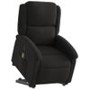 Sillón Reclinable De Masaje Elevable Tela Negro Vidaxl