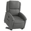 Sillón Eléctrico Reclinable Elevable De Tela Gris Oscuro Vidaxl