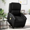 Sillón Reclinable De Masaje De Pie Cuero Artificial Negro Vidaxl