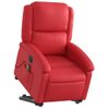 Sillón De Majaje Elevable Eléctrico Cuero Artificial Rojo Vidaxl