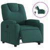 Sillón Reclinable Eléctrico Tela Verde Oscuro Vidaxl