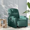 Sillón Reclinable Eléctrico Tela Verde Oscuro Vidaxl