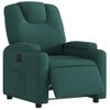 Sillón Reclinable Eléctrico Tela Verde Oscuro Vidaxl