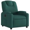 Sillón Reclinable Eléctrico Tela Verde Oscuro Vidaxl