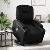 Sillón De Masaje Elevable Eléctrico Cuero Sintético Negro Vidaxl