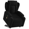 Sillón Reclinable De Masaje Elevable Tela Negro Vidaxl