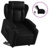 Sillón Reclinable Y Elevable Eléctrico Cuero Sintético Negro Vidaxl