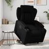 Sillón Reclinable Y Elevable Eléctrico Cuero Sintético Negro Vidaxl