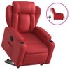 Sillón Elevable Eléctrico Cuero Artificial Rojo Vidaxl