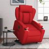 Sillón Elevable Eléctrico Cuero Artificial Rojo Vidaxl