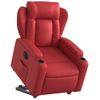 Sillón Elevable Eléctrico Cuero Artificial Rojo Vidaxl