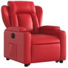 Sillón Elevable Eléctrico Cuero Artificial Rojo Vidaxl