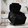 Sillón De Masaje Elevable Eléctrico Cuero Sintético Negro Vidaxl