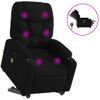 Sillón De Masaje Eléctrico Reclinable Elevable Tela Negro Vidaxl