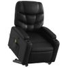 Sillón Reclinable De Masaje De Pie Cuero Artificial Negro Vidaxl