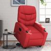 Sillón Elevable Eléctrico Cuero Artificial Rojo Vidaxl