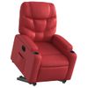 Sillón Elevable Eléctrico Cuero Artificial Rojo Vidaxl