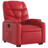 Sillón Elevable Eléctrico Cuero Artificial Rojo Vidaxl