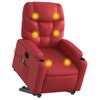 Sillón De Majaje Elevable Eléctrico Cuero Artificial Rojo Vidaxl