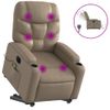 Sillón Reclinable De Masaje Eléctrico Cuero Sintético Capuchino Vidaxl