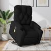 Sillón Reclinable De Masaje Elevable Tela Negro Vidaxl