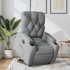 Sillón Eléctrico Reclinable Elevable De Tela Gris Claro Vidaxl