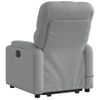 Sillón De Masaje Eléctrico Reclinable Elevable Tela Gris Claro Vidaxl