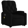 Sillón De Masaje Eléctrico Reclinable Elevable Tela Negro Vidaxl