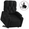 Sillón Reclinable Elevable Cuero Artificial Negro Vidaxl