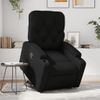 Sillón Reclinable Elevable Cuero Artificial Negro Vidaxl