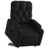 Sillón Reclinable Elevable Cuero Artificial Negro Vidaxl