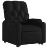 Sillón Reclinable Elevable Cuero Artificial Negro Vidaxl