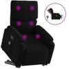 Sillón De Masaje Eléctrico Reclinable Elevable Tela Negro Vidaxl