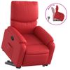 Sillón Reclinable Elevable Cuero Artificial Rojo Vidaxl