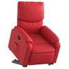 Sillón Reclinable Elevable Cuero Artificial Rojo Vidaxl