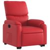 Sillón Reclinable Elevable Cuero Artificial Rojo Vidaxl