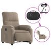 Sillón Reclinable Eléctrico Tela De Microfibra Gris Taupe Vidaxl