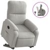 Sillón Reclinable Elevable Tela De Microfibra Gris Claro Vidaxl