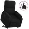 Sillón Reclinable Elevable Tela De Microfibra Negro Vidaxl