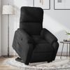 Sillón Reclinable Elevable Tela De Microfibra Negro Vidaxl