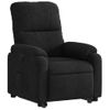 Sillón Reclinable Elevable Tela De Microfibra Negro Vidaxl