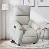 Sillón Eléctrico Reclinable Elevable Tela Microfibra Gris Claro Vidaxl