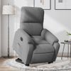 Sillón Eléctrico Reclinable Elevable Tela Microfibra Gris Vidaxl