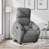 Sillón Eléctrico Reclinable Elevable Tela Microfibra Gris Vidaxl