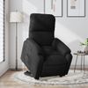 Sillón Eléctrico Reclinable Elevable Tela Microfibra Negro Vidaxl